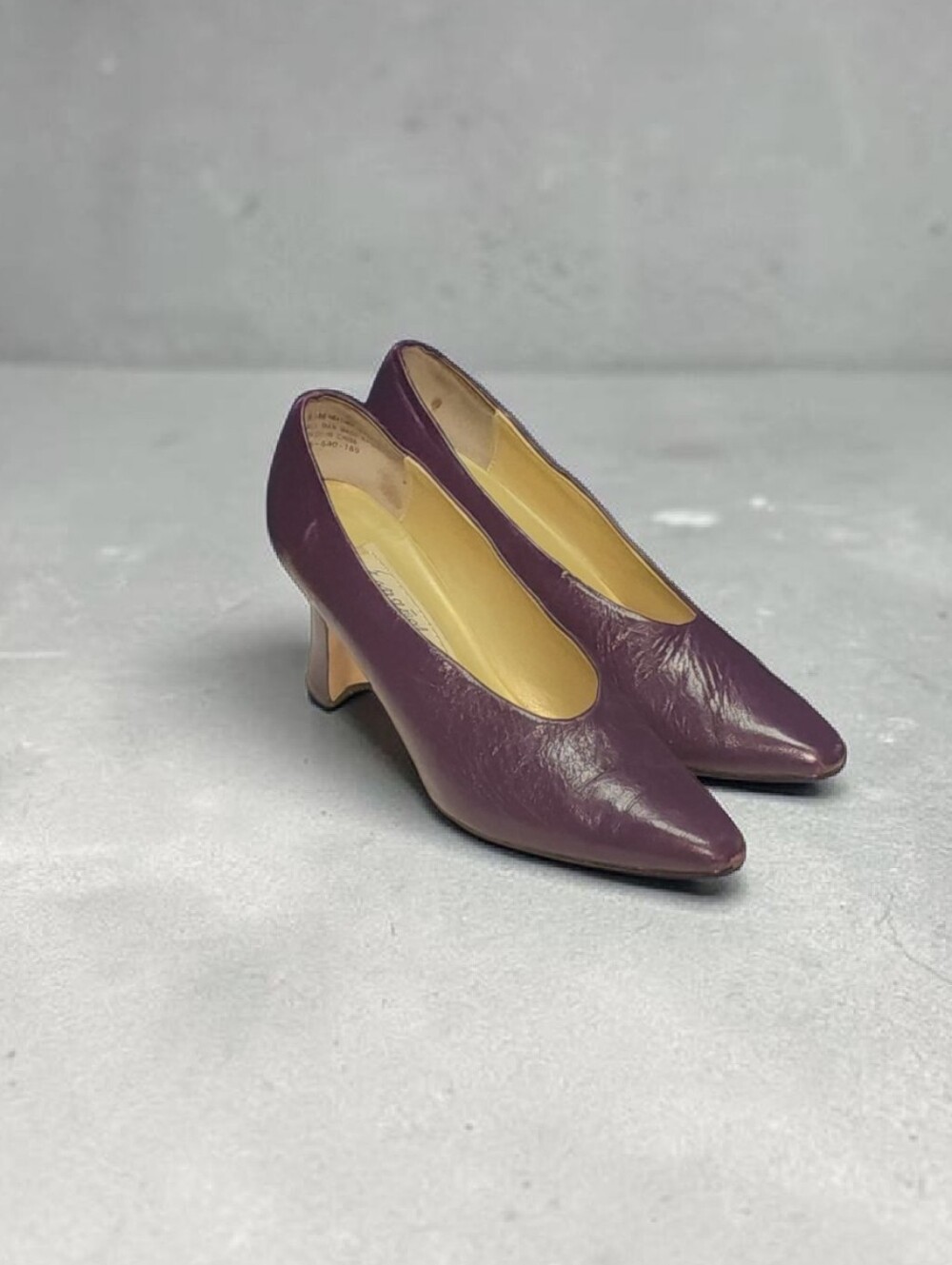 Women Vintage Leather Purple Pumps By Espanola Size 8.5M